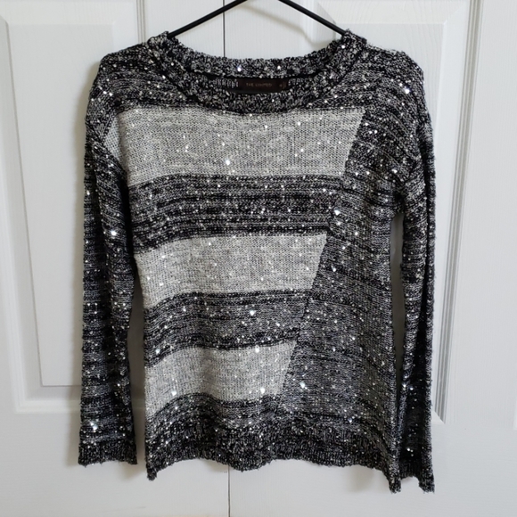 The Limited Black and Gray Sparkle Sweater - Picture 1 of 5